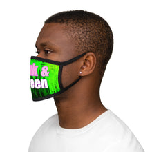 Load image into Gallery viewer, Pink and Green Abstract Face Mask