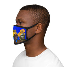 Load image into Gallery viewer, Blue and Gold Sisterhood Mixed-Fabric Face Mask