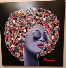 Load image into Gallery viewer, Cute As A Button Hand Emblished Canvas Print
