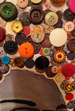 Load image into Gallery viewer, Cute As A Button Hand Emblished Canvas Print
