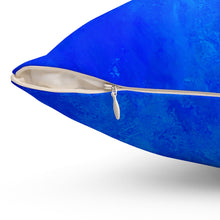 Load image into Gallery viewer, Blue Texture Spun Polyester Square Pillow
