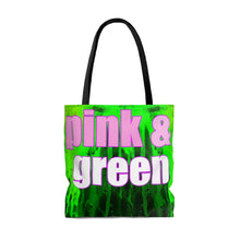 Load image into Gallery viewer, aka tote bag, pink and green tote bag, sorority  tote bag
