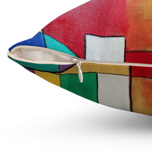 Load image into Gallery viewer, Abstract House Spun Polyester Square Pillow
