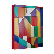 Load image into Gallery viewer, abstract painting, colorful  abstract  art, abstract house,  canvas  print, abbstract  wall art, abstract
