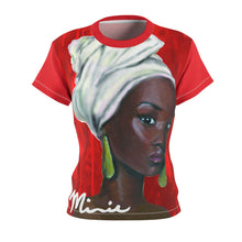 Load image into Gallery viewer, Red and White Women's AOP Cut &amp; Sew Tee
