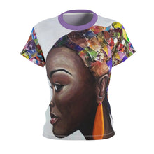 Load image into Gallery viewer, Afro Puff Women's AOP Cut &amp; Sew Tee
