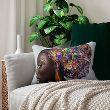 Load image into Gallery viewer, Afro Puff -  Lumbar Pillow
