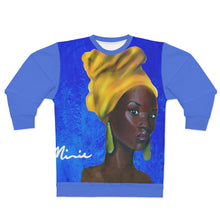 Load image into Gallery viewer, Blue and Gold AOP Unisex Sweatshirt
