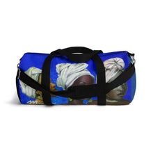 Load image into Gallery viewer, Blue and White Sisterhood Duffel Bag
