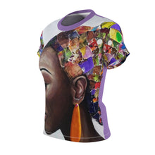 Load image into Gallery viewer, Afro Puff Women's AOP Cut &amp; Sew Tee
