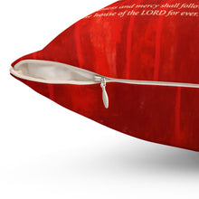 Load image into Gallery viewer, Psalm 23  Red Square Pillow

