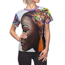 Load image into Gallery viewer, Afro Puff Women's AOP Cut &amp; Sew Tee
