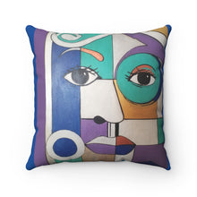 Load image into Gallery viewer, Lady Blue - Square Pillow
