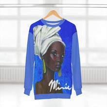 Load image into Gallery viewer, Blue and White AOP Unisex Sweatshirt
