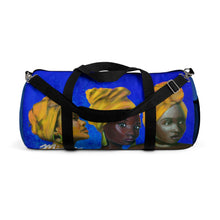Load image into Gallery viewer, Blue and Gold Sisterhood Duffel Bag
