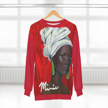 Load image into Gallery viewer, Red and White AOP Unisex Sweatshirt
