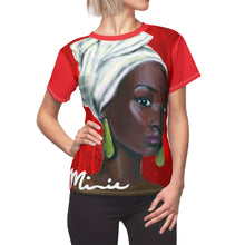 Load image into Gallery viewer, Red and White Women's AOP Cut &amp; Sew Tee

