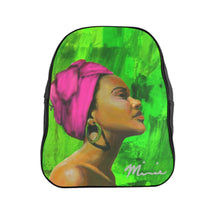 Load image into Gallery viewer, aka sorority,  aka back pack, pink and green bag, pink and green backpack, sorority 
