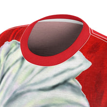 Load image into Gallery viewer, Red and White Women's AOP Cut &amp; Sew Tee
